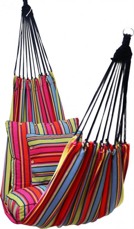 Designer Striped Cotton Hammock - Mixed Colours (Montana)