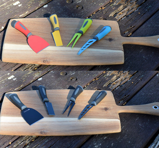 Peer Sorensen Cheese Board & Scanpan Cheese Knife Set