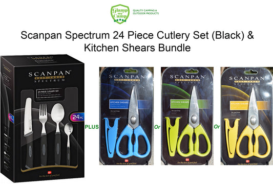Scanpan Spectrum Cutlery Set 24 Piece & Kitchen Shears Bundle