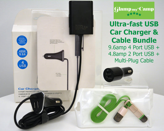 Ultra-fast USB Car Charger & Cable Bundle