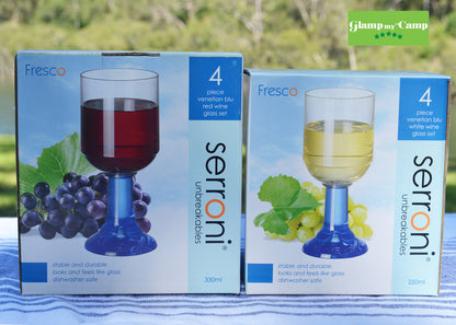 Serroni Venetian Blue Red Wine & White Wine Set