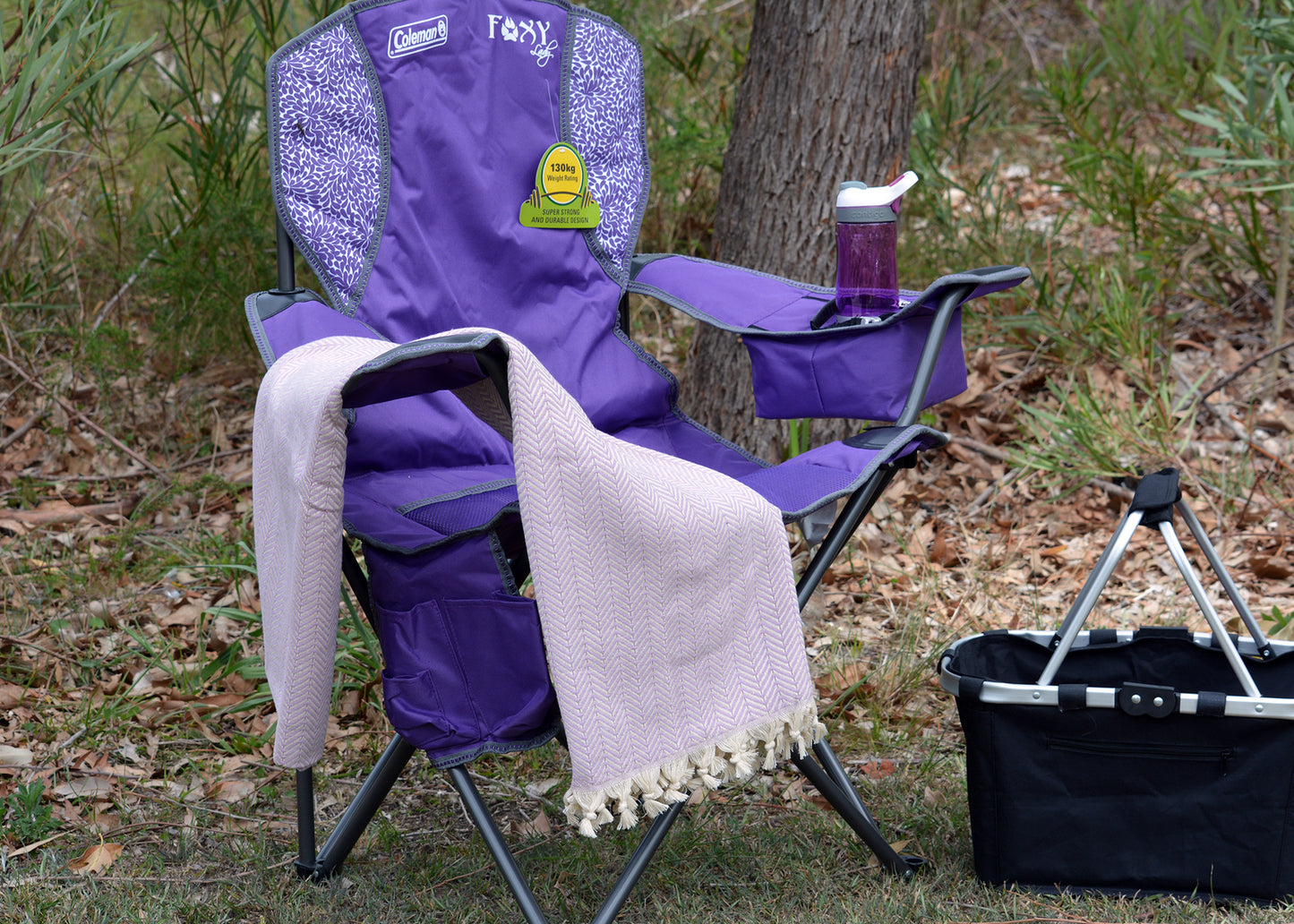 Luxurious Turkish Cotton Throw Rug / Travel Blanket - Lilac