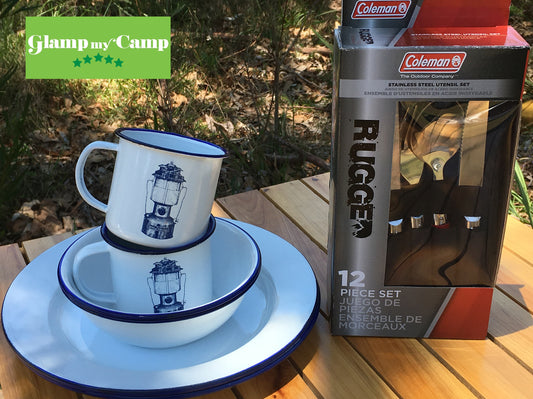 Coleman Rugged Cutlery & Enamel Camping Set