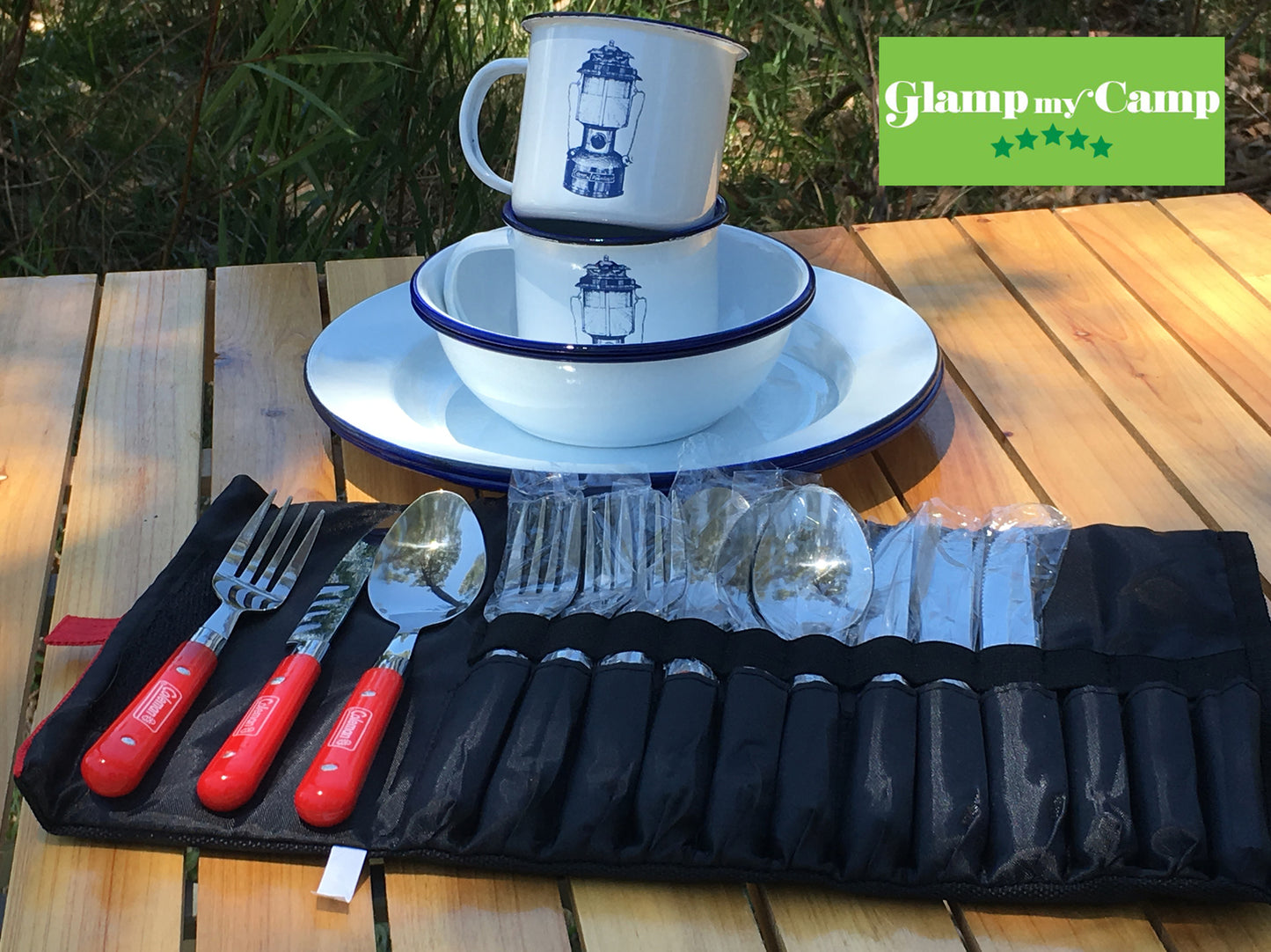 Coleman Rugged Cutlery & Enamel Camping Set