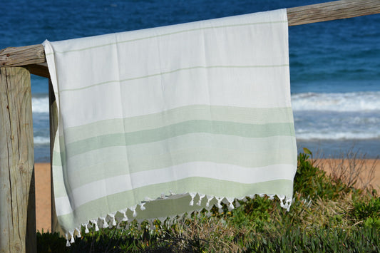 Compact Lifestyle Sea Dream Turkish Towel – Seagrass