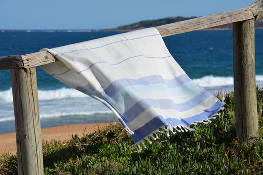 Compact Lifestyle Sea Dream Turkish Towel – Ocean Blue