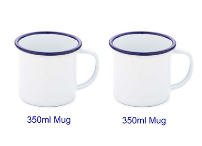 Falcon Enamel 1.5L Kettle with 2 x 350ml Mugs